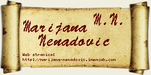 Marijana Nenadović vizit kartica